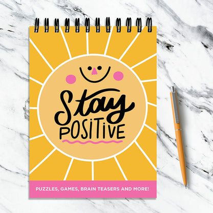 Stay Positive Puzzle Book Spiral Puzzle Pad