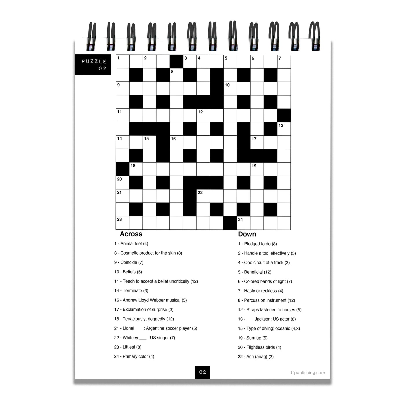 Life is Better with Crossword Puzzles Book Spiral Puzzle Pad