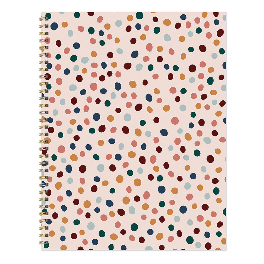 Spotted Dot Boho Undated Large Weekly Monthly Spiral Planner