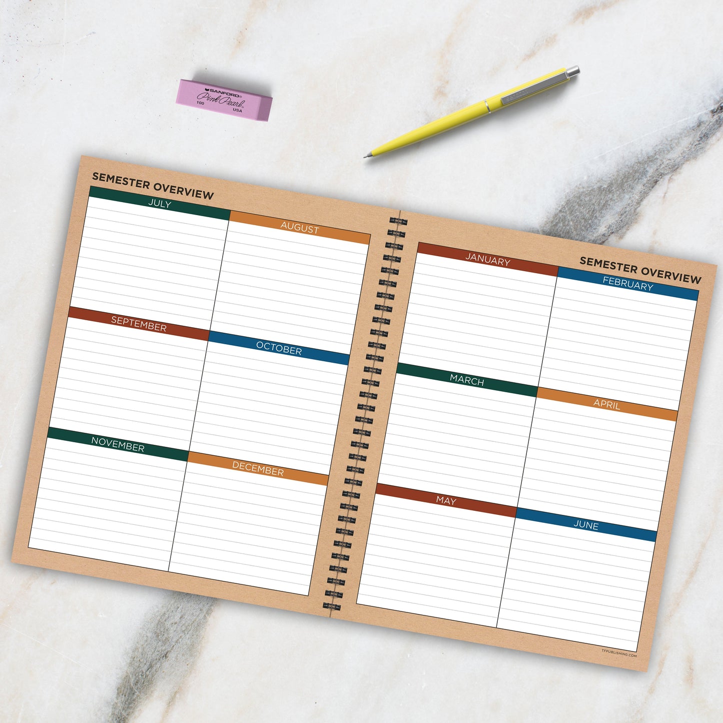 Kraft Undated Weekly Teacher Planner Lesson Plan Book