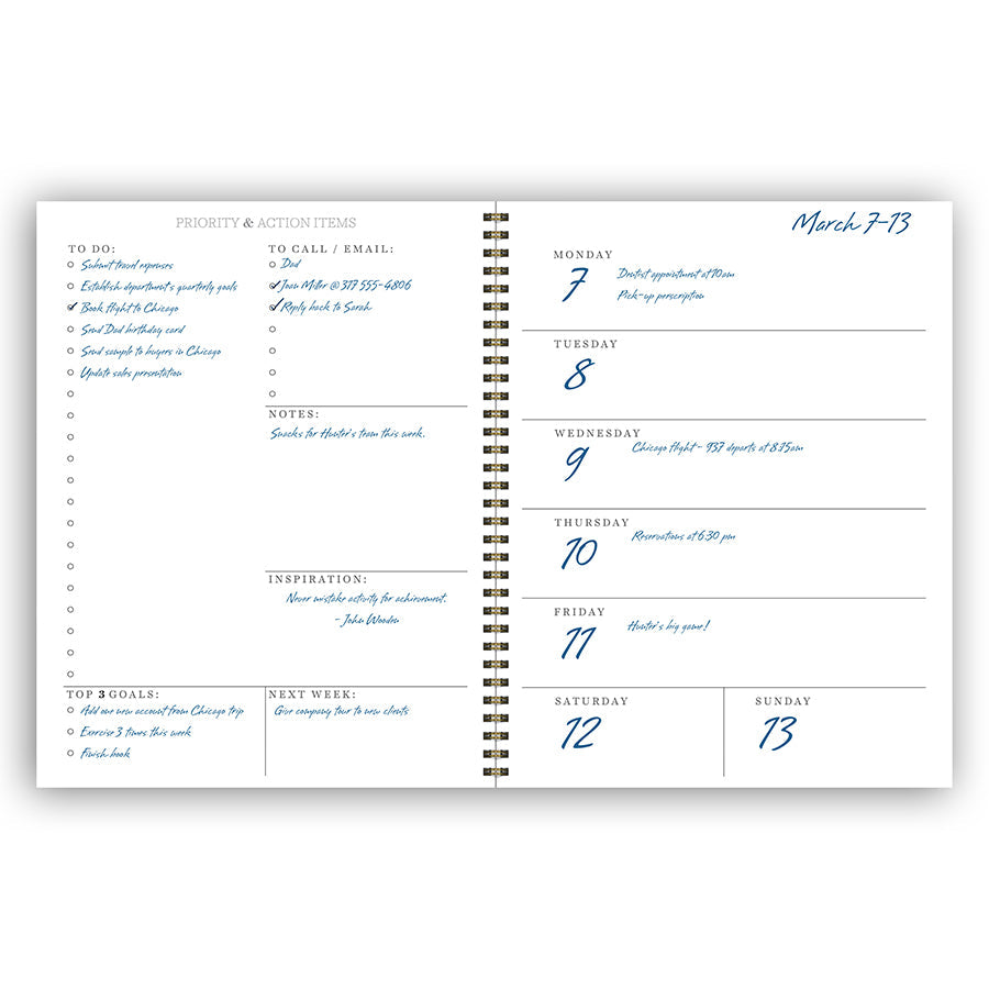 Undated Executive Weekly Planner