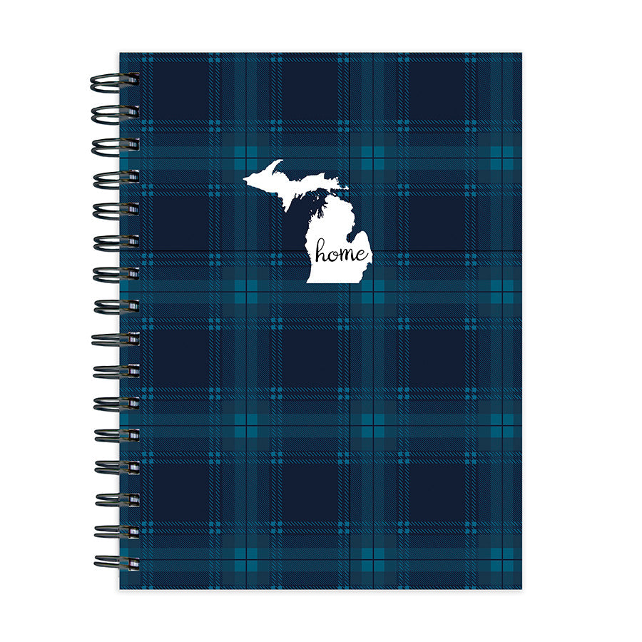 Michigan Blue Plaid Journal