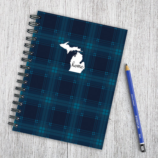 Michigan Blue Plaid Journal