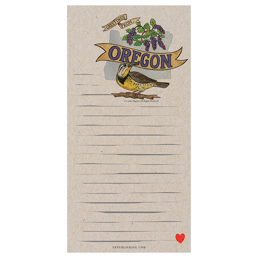 Oregon Memo Magnet Pad