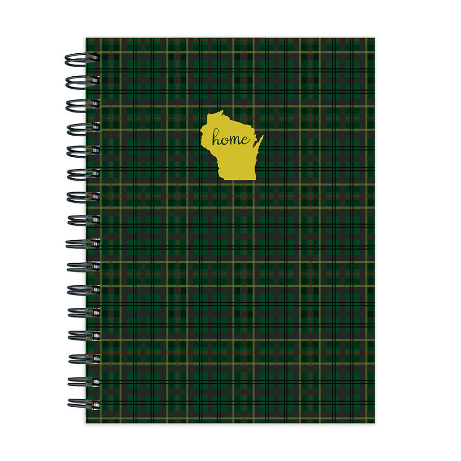 Wisconsin Green Plaid Journal