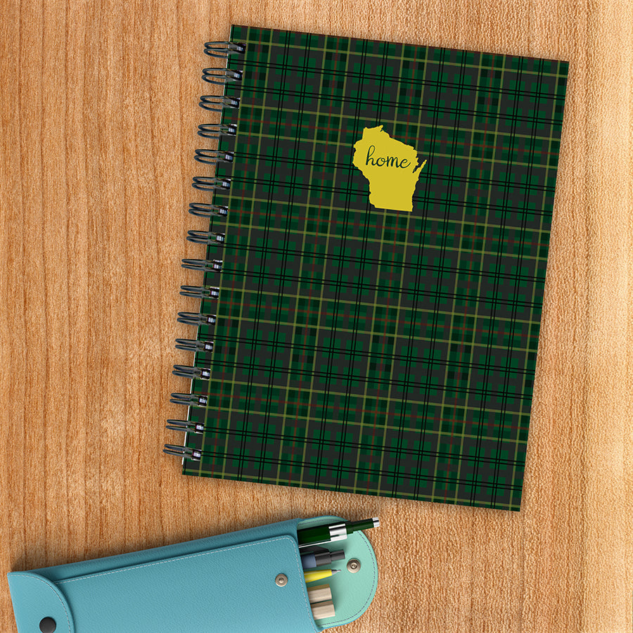 Wisconsin Green Plaid Journal