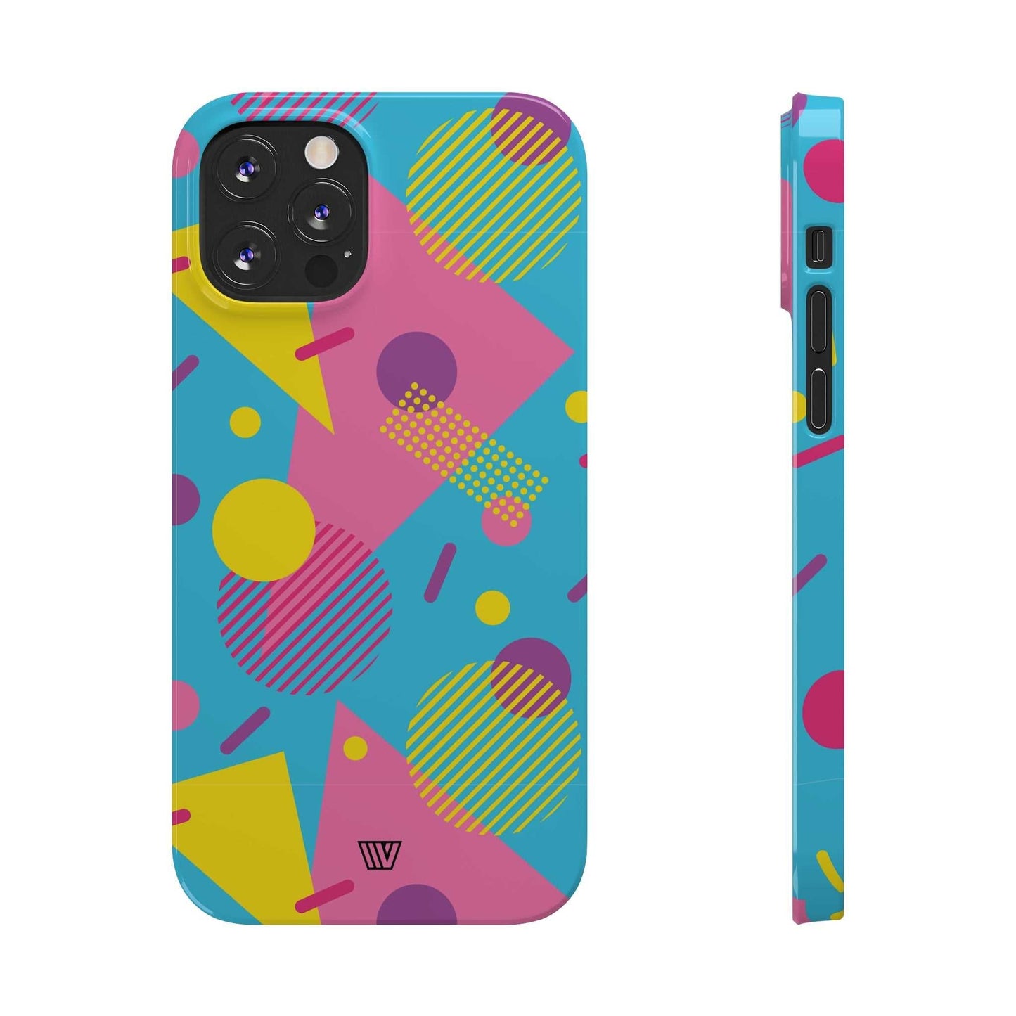 80s / 90s RETO PATTERN LIGHT BLUE | Slim iPhone Case