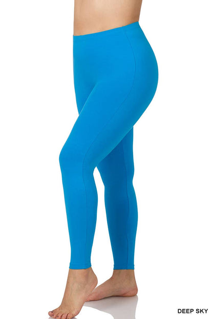 PLUS SIZE BETTER COTTON FULL LENGTH LEGGINGS