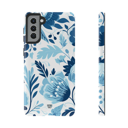 BLUE WHITE FLOWERS | Tough Phone Case