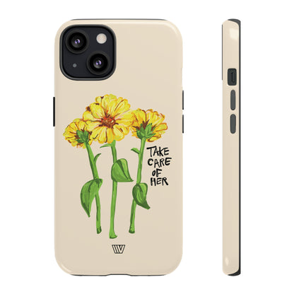 TAKE CARE OF HER | TROVVVE X EARTH FORMATIONS Tough Phone Case