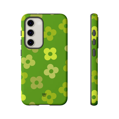 GREEN RETRO FLOWERS | Tough Phone Case