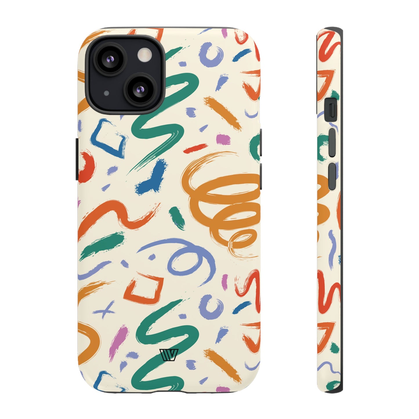 DOODLE PAINT BRUSH STROKES | Tough Phone Case