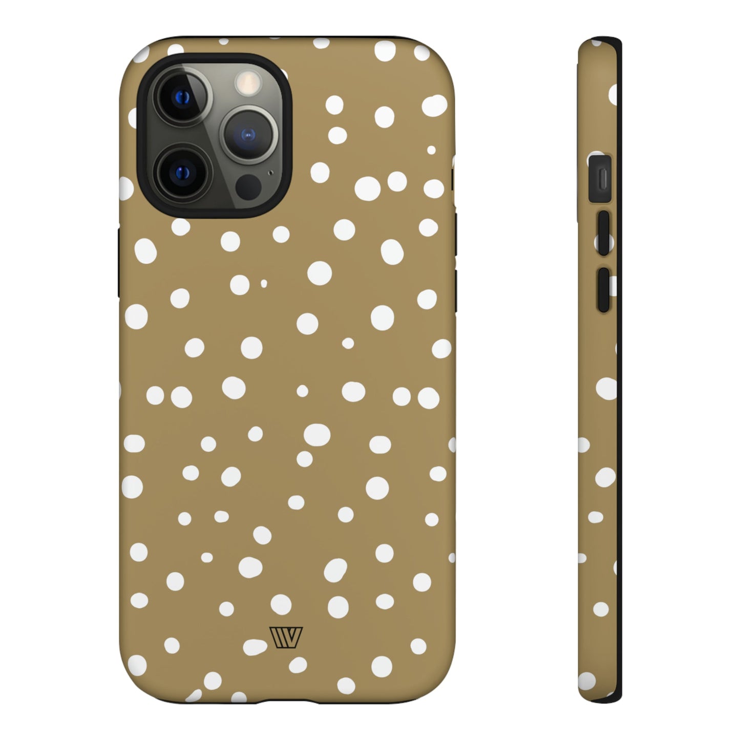 DARK BEIGE DOTS | Tough Phone Case