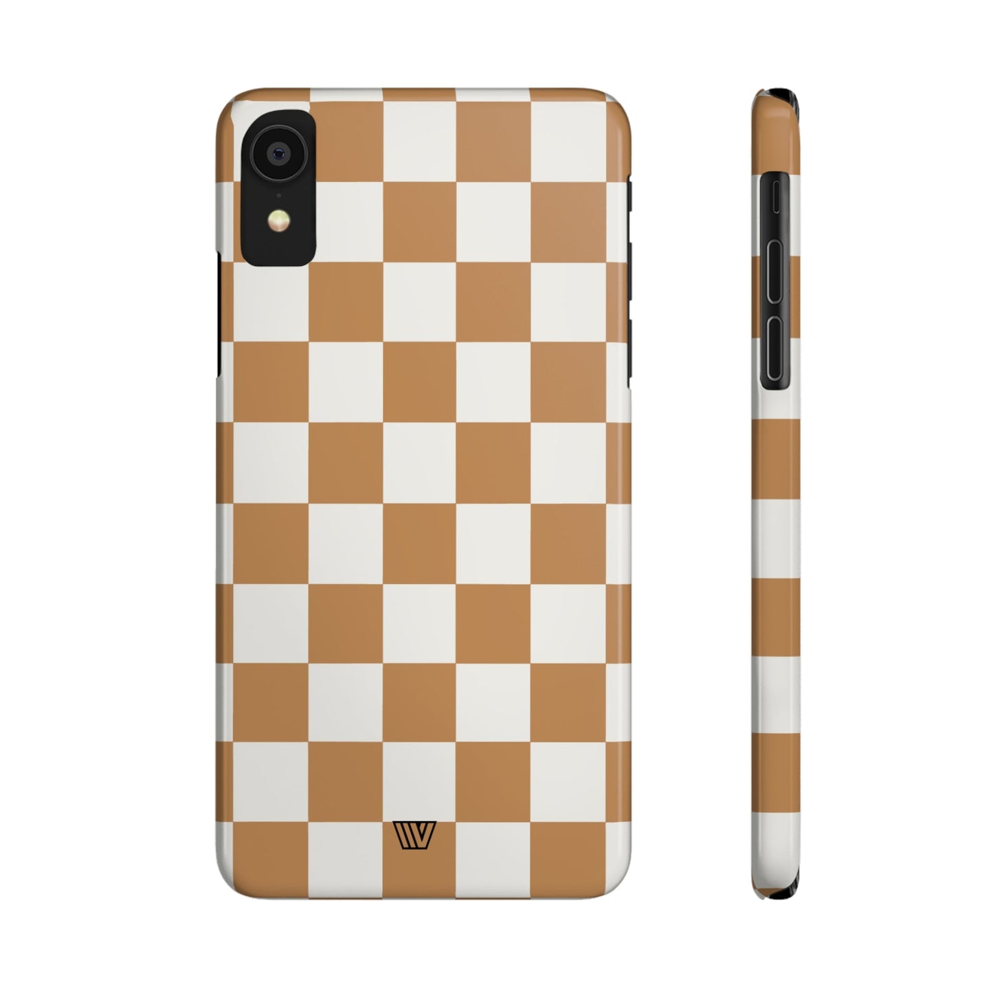 CHESTNUT CHECKERBOARD | Slim iPhone Case