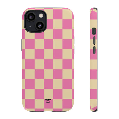 PINK TAN CHECKERBOARD | Tough Phone Case