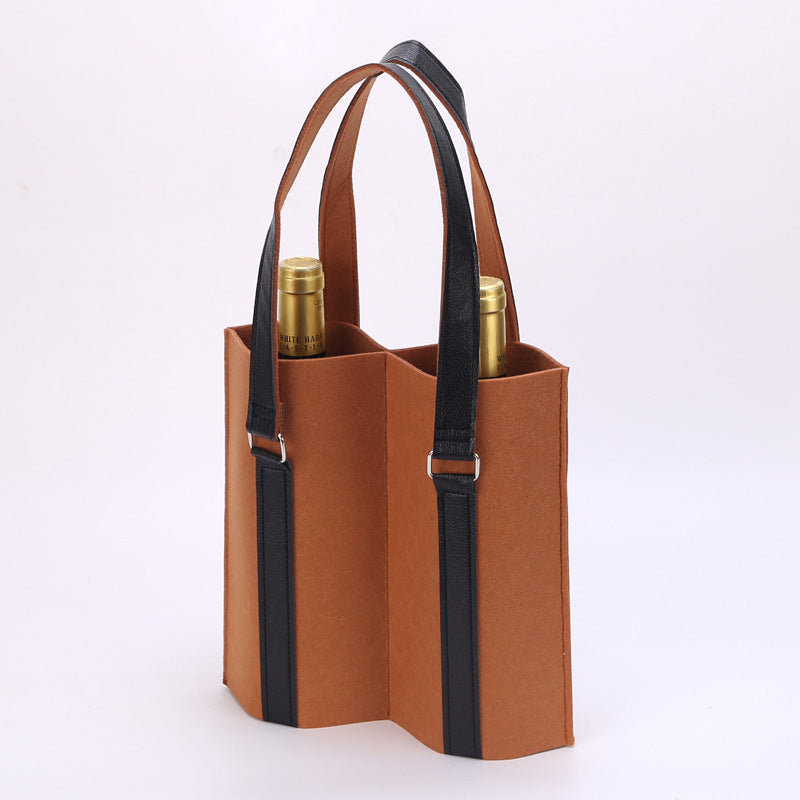 Red Wine Leather Packaging Box Cloth Leather Bag Handbag