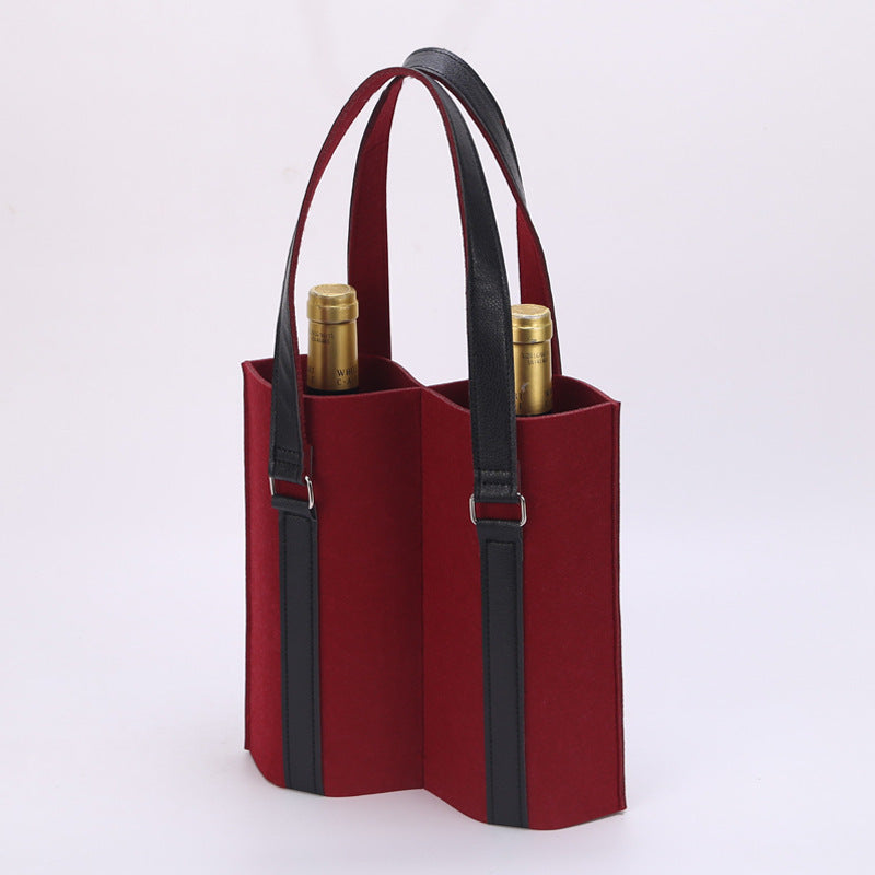 Red Wine Leather Packaging Box Cloth Leather Bag Handbag