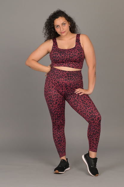 Ultra High Rise Recycled Luxe 7/8 Legging in Red Velvet Leopard