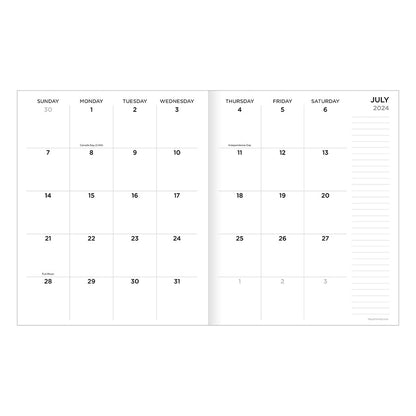 **FINAL SALE** July 2024 - June 2025 Blue Watercolor Medium Monthly Planner