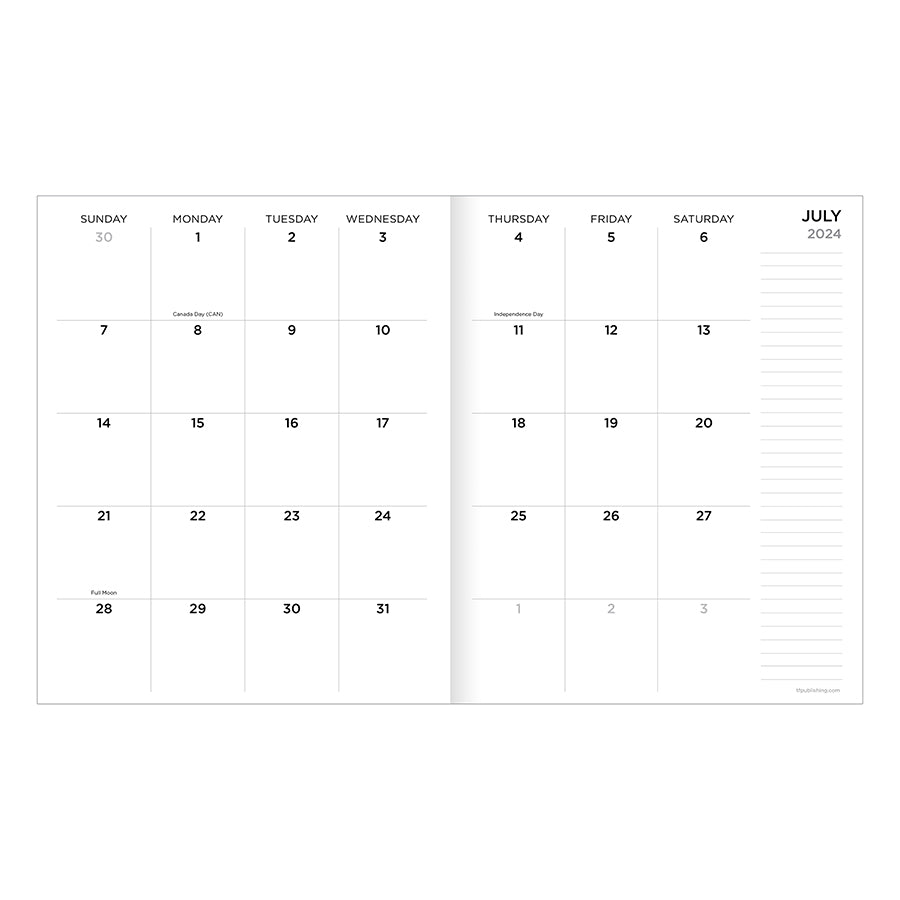 **FINAL SALE** July 2024 - June 2025 Check Pink and Red Medium Monthly Planner