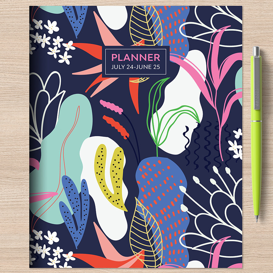 **FINAL SALE** July 2024 - June 2025 Funky Floral Medium Monthly Planner