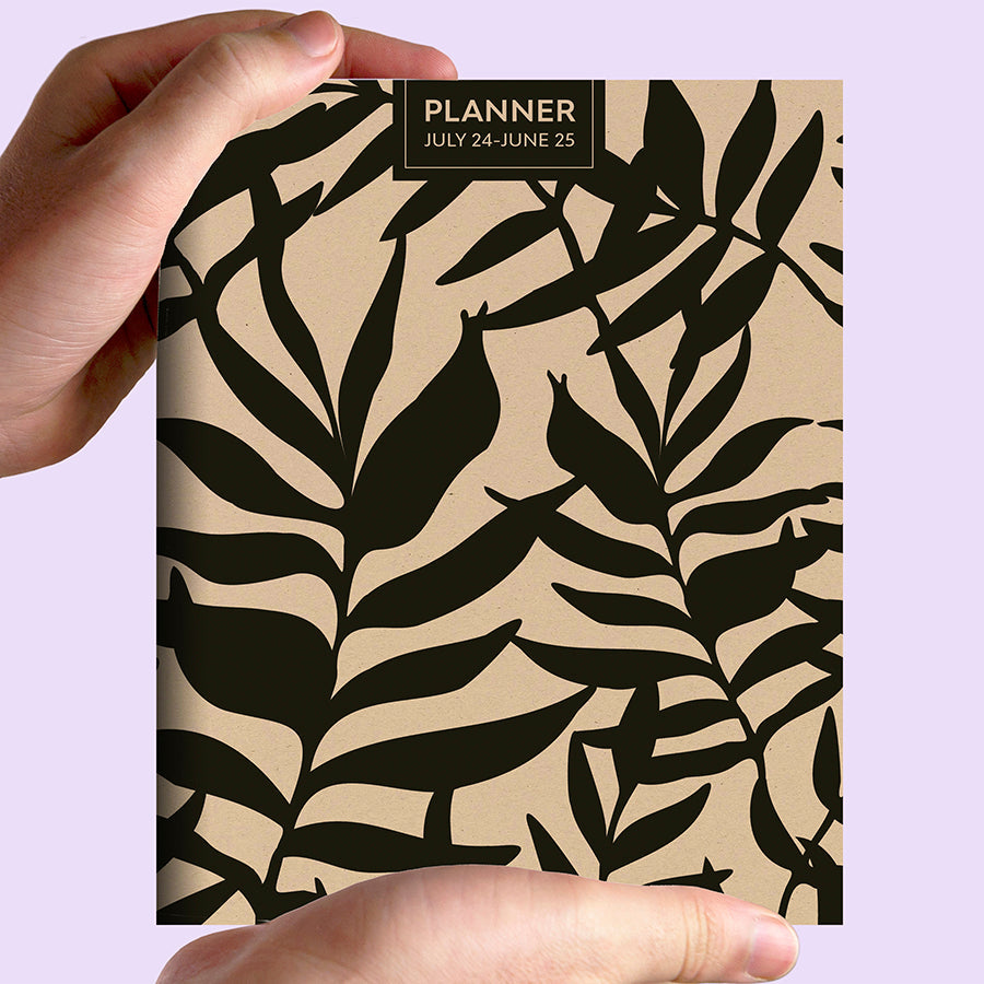 **FINAL SALE** July 2024 - June 2025 Natural Foliage Medium Monthly Planner