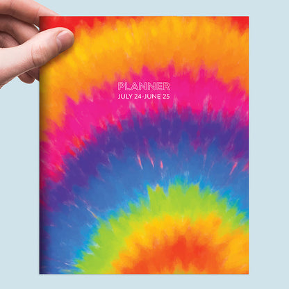 **FINAL SALE** July 2024 - June 2025 Tie Dye Medium Monthly Planner