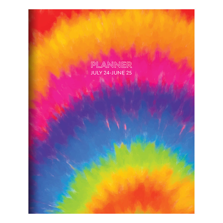 **FINAL SALE** July 2024 - June 2025 Tie Dye Medium Monthly Planner