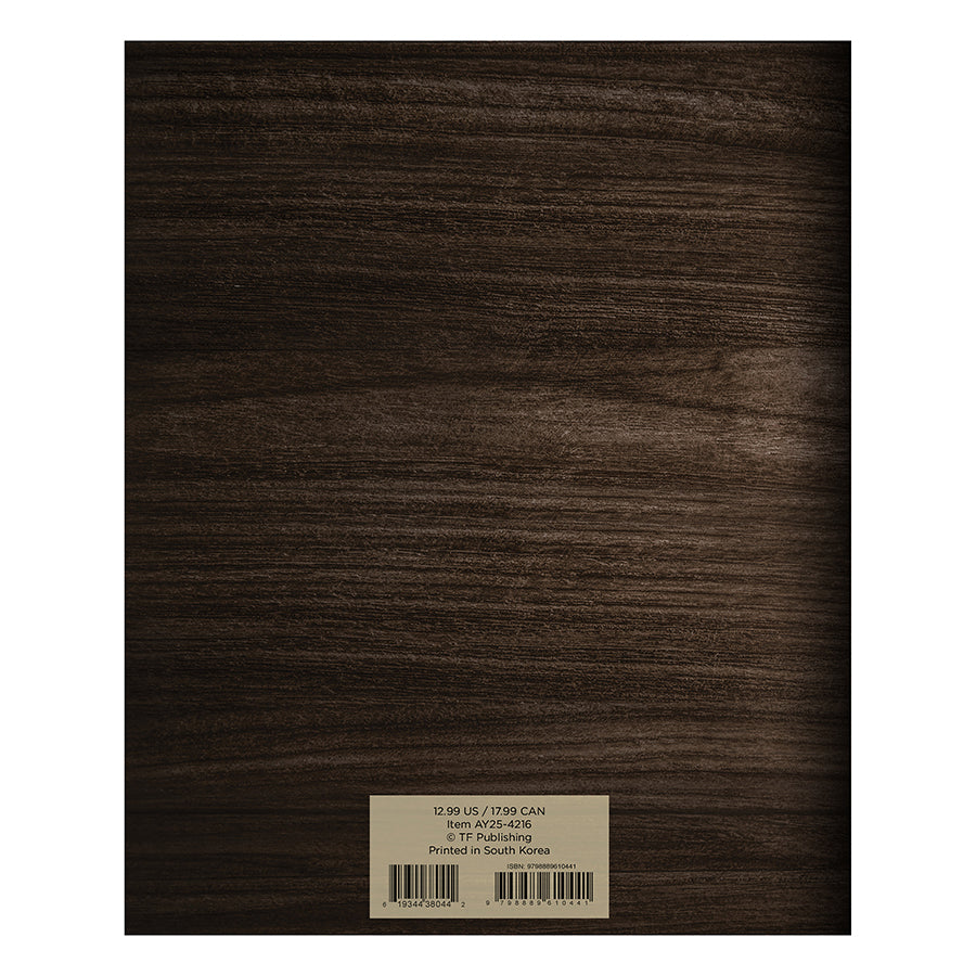 **FINAL SALE** July 2024 - June 2025 Walnut Wood Medium Monthly Planner