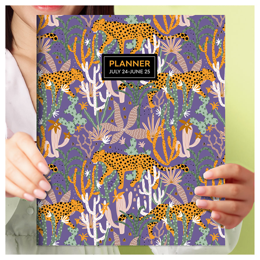 **FINAL SALE** July 2024 - June 2025 Jungle Cat Large Monthly Planner