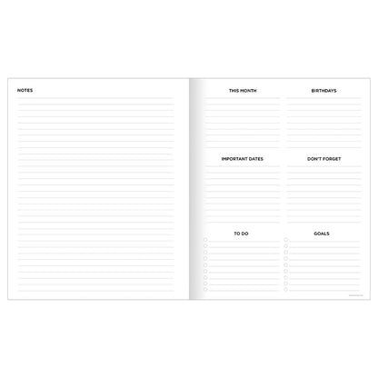 **FINAL SALE** July 2024 - June 2025 Navy Grid Large Monthly Planner