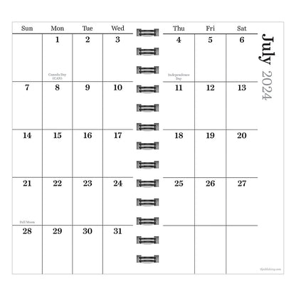 **FINAL SALE** July 2024 - June 2025 Blue Plaid Small Weekly Monthly Planner