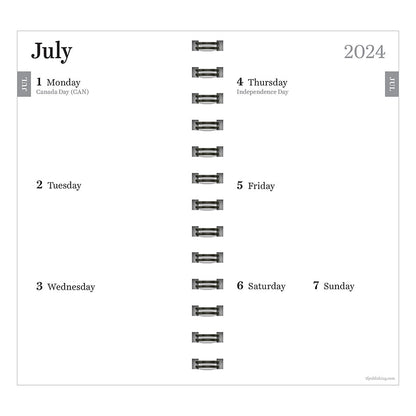 **FINAL SALE** July 2024 - June 2025 Blue Plaid Small Weekly Monthly Planner