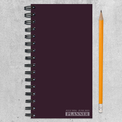 **FINAL SALE** July 2024 - June 2025 Dark As Night Small Weekly Monthly Planner