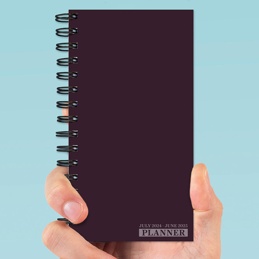 **FINAL SALE** July 2024 - June 2025 Dark As Night Small Weekly Monthly Planner