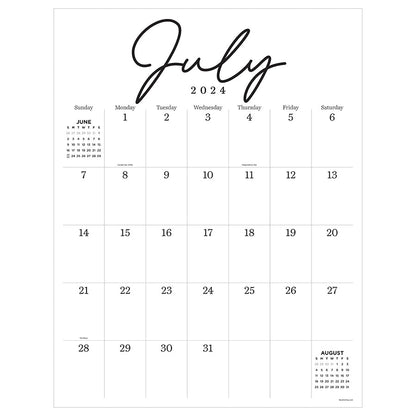 **FINAL SALE** July 2024 - June 2025 Large Art Poster Wall Calendar