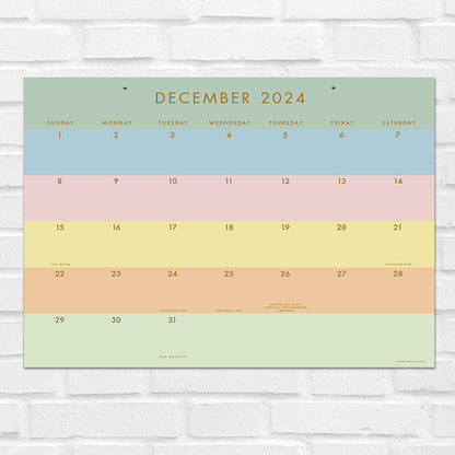 **FINAL SALE** July 2024 - June 2025 Super Stripe Medium Desk Pad Monthly Blotter Calendar