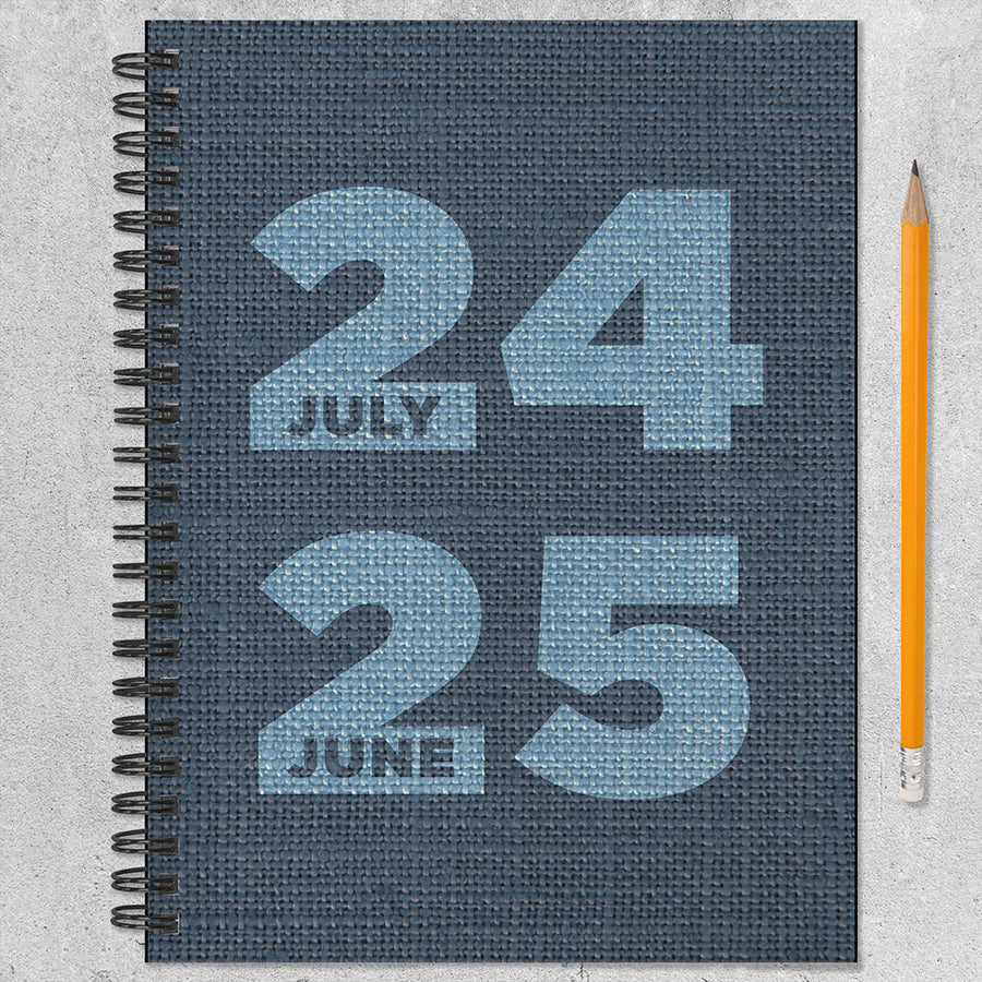 **FINAL SALE** July 2024 - June 2025 Denim Medium Weekly Monthly Planner