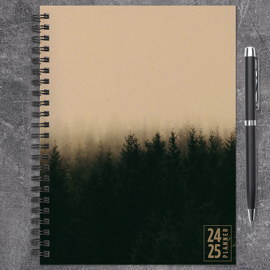 **FINAL SALE** July 2024 - June 2025 Ombre Woods Medium Weekly Monthly Planner