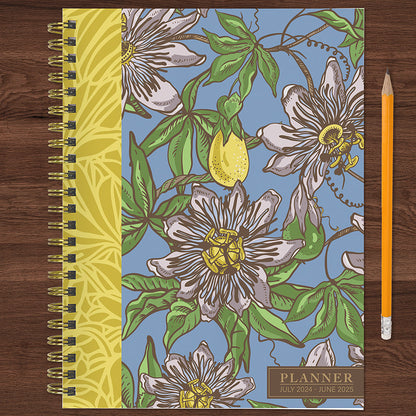 **FINAL SALE** July 2024 - June 2025 Coastal Flowers Medium Weekly Monthly Planner