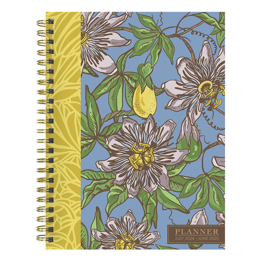 **FINAL SALE** July 2024 - June 2025 Coastal Flowers Medium Weekly Monthly Planner