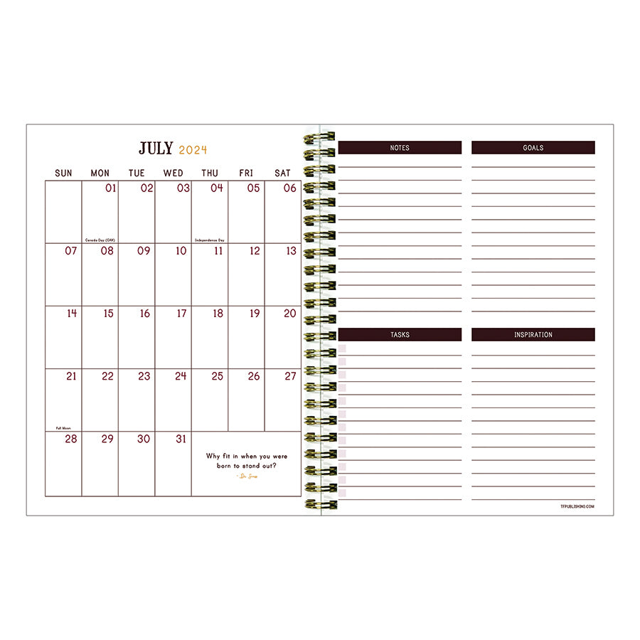 **FINAL SALE** July 2024 - June 2025 Mineral Fleur-de-lis Medium Weekly Monthly Planner