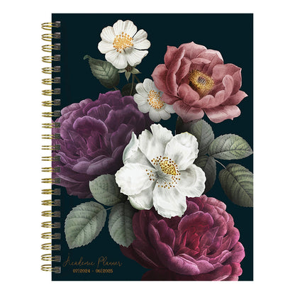 **FINAL SALE** July 2024 - June 2025 Peony and Petals Medium Weekly Monthly Planner