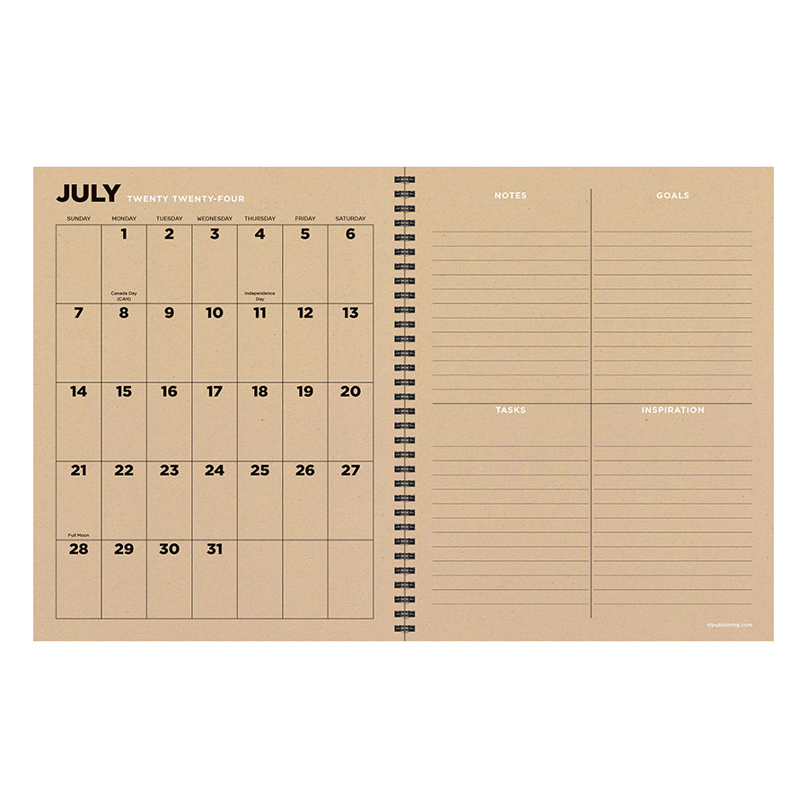 **FINAL SALE** July 2024 - June 2025 Lava Wave Large Weekly Monthly Planner