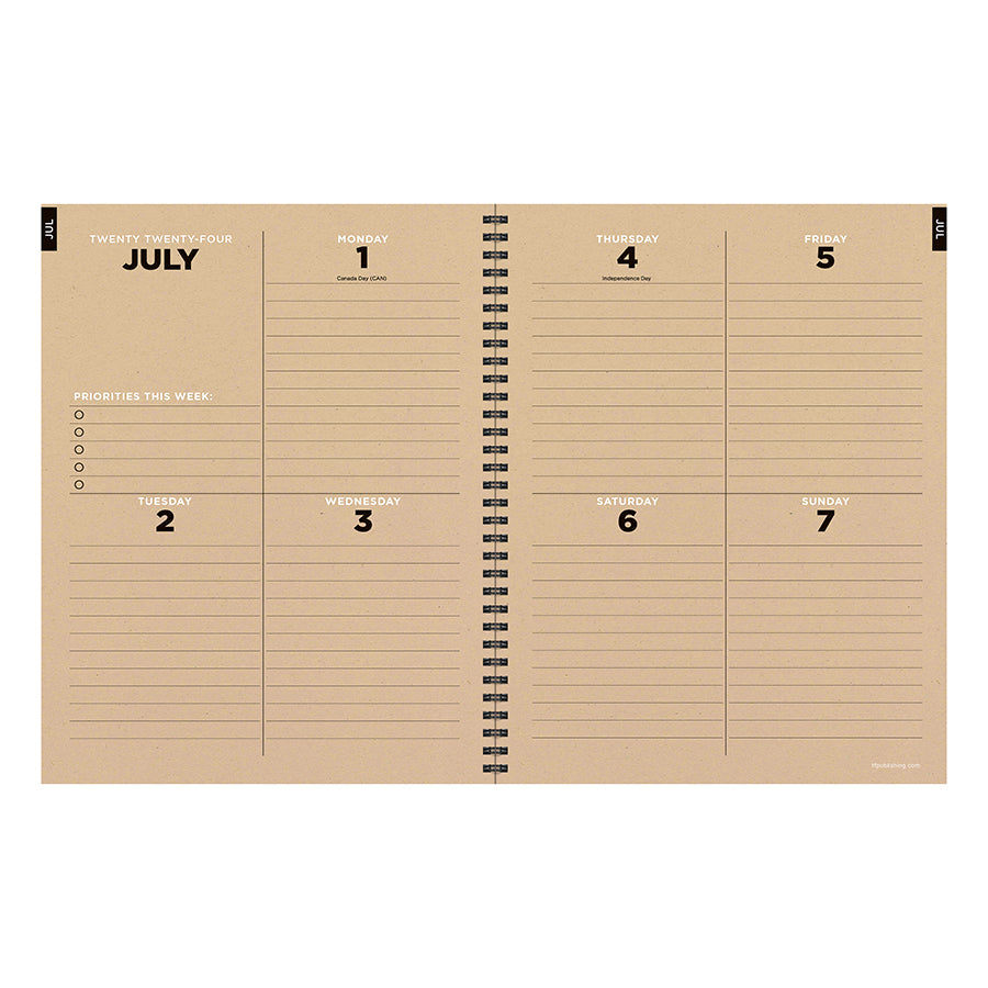 **FINAL SALE** July 2024 - June 2025 Lava Wave Large Weekly Monthly Planner