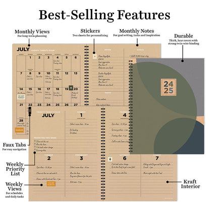 **FINAL SALE** July 2024 - June 2025 Venn Diagram Large Weekly Monthly Planner