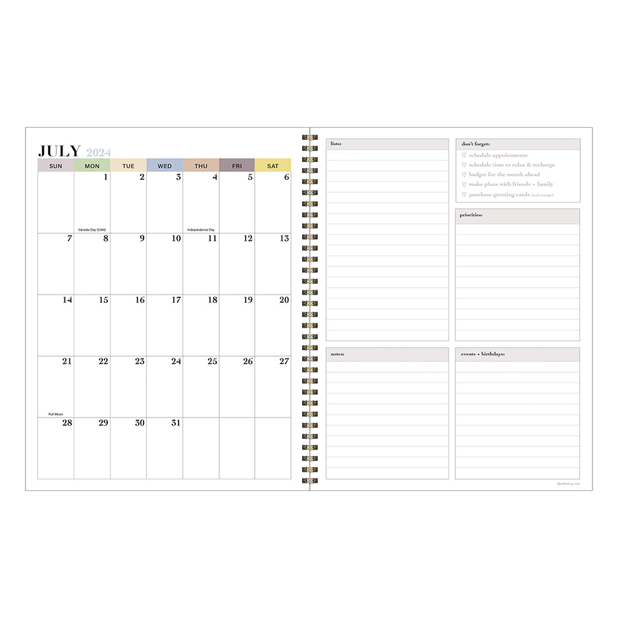 **FINAL SALE** July 2024 - June 2025 Byzantine Tile Large Weekly Monthly Planner