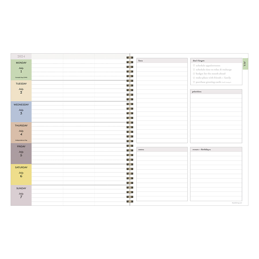 **FINAL SALE** July 2024 - June 2025 Byzantine Tile Large Weekly Monthly Planner