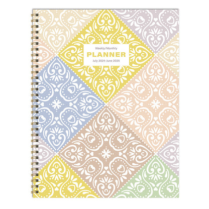 **FINAL SALE** July 2024 - June 2025 Byzantine Tile Large Weekly Monthly Planner