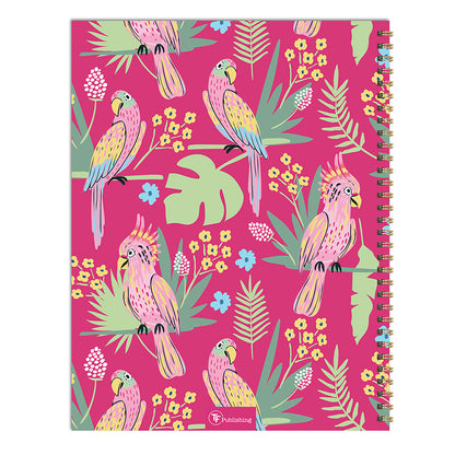 **FINAL SALE** July 2024 - June 2025 Pretty Parrot Large Weekly Monthly Planner